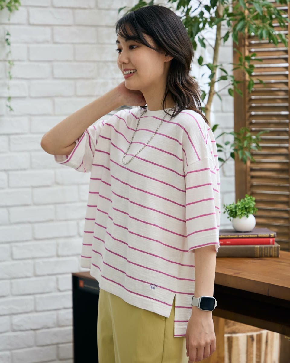 ジャカードボーダーTシャツ