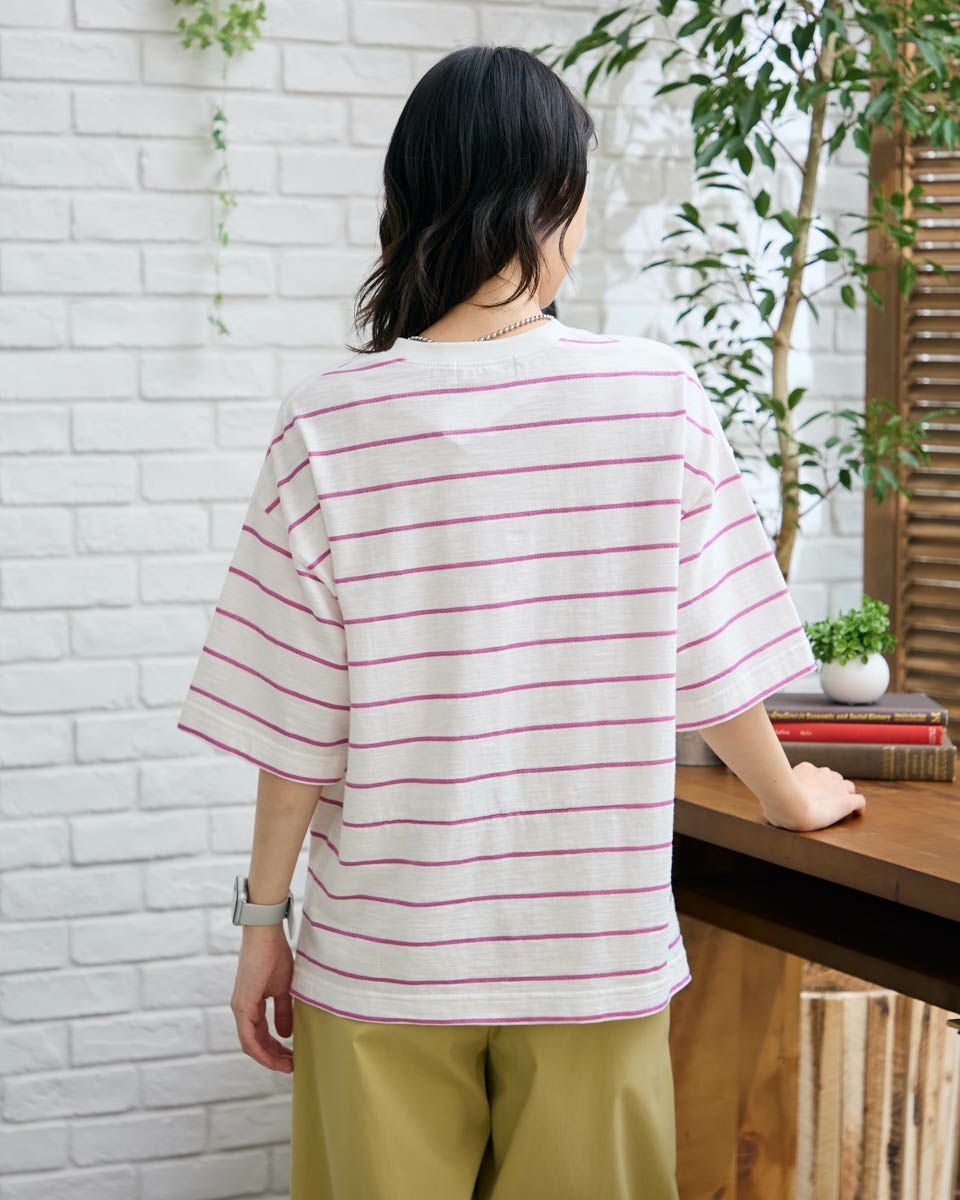 ジャカードボーダーTシャツ