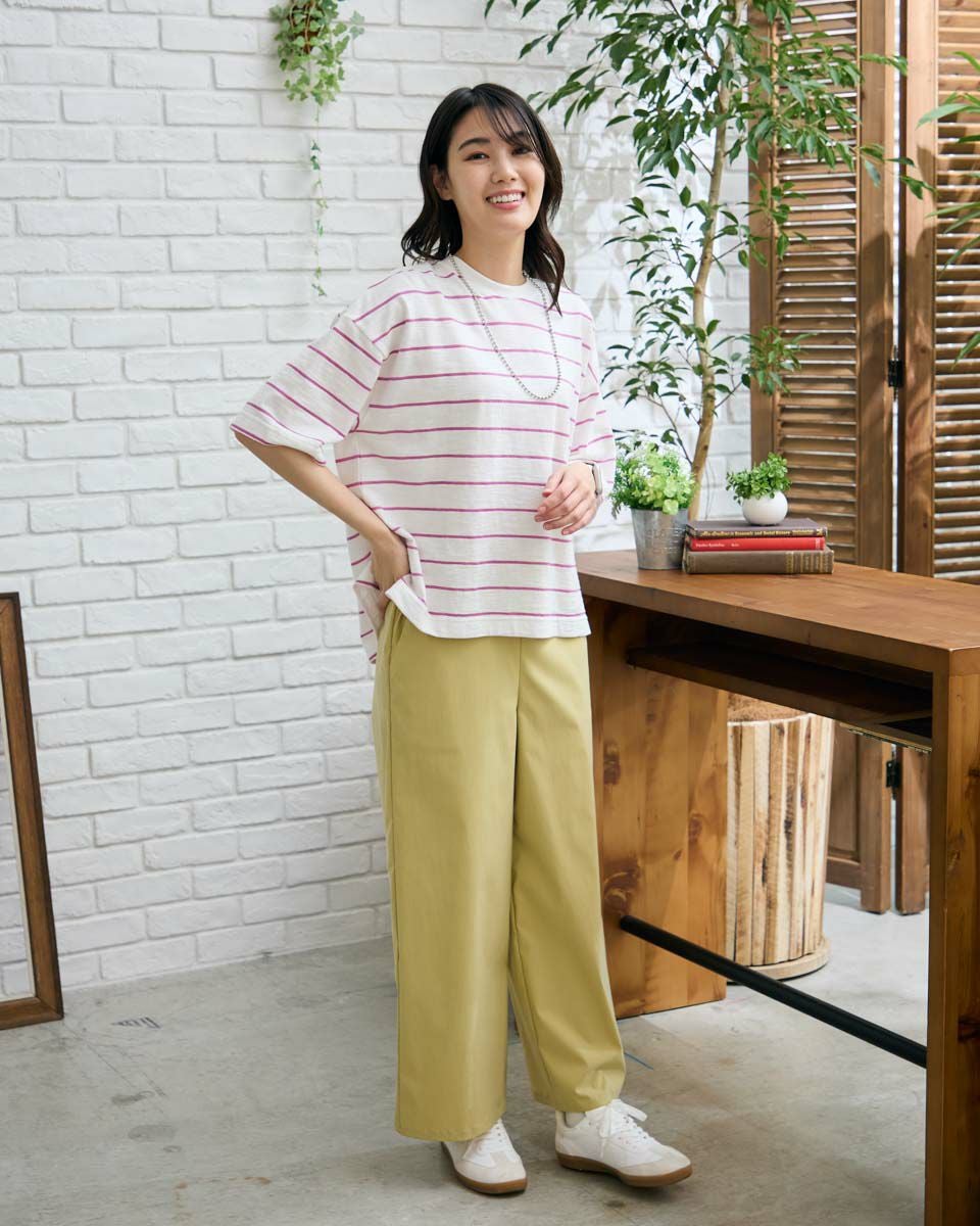 ジャカードボーダーTシャツ