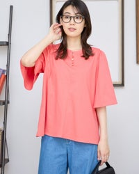 フレアースリーブオーガニックコットンカットソー