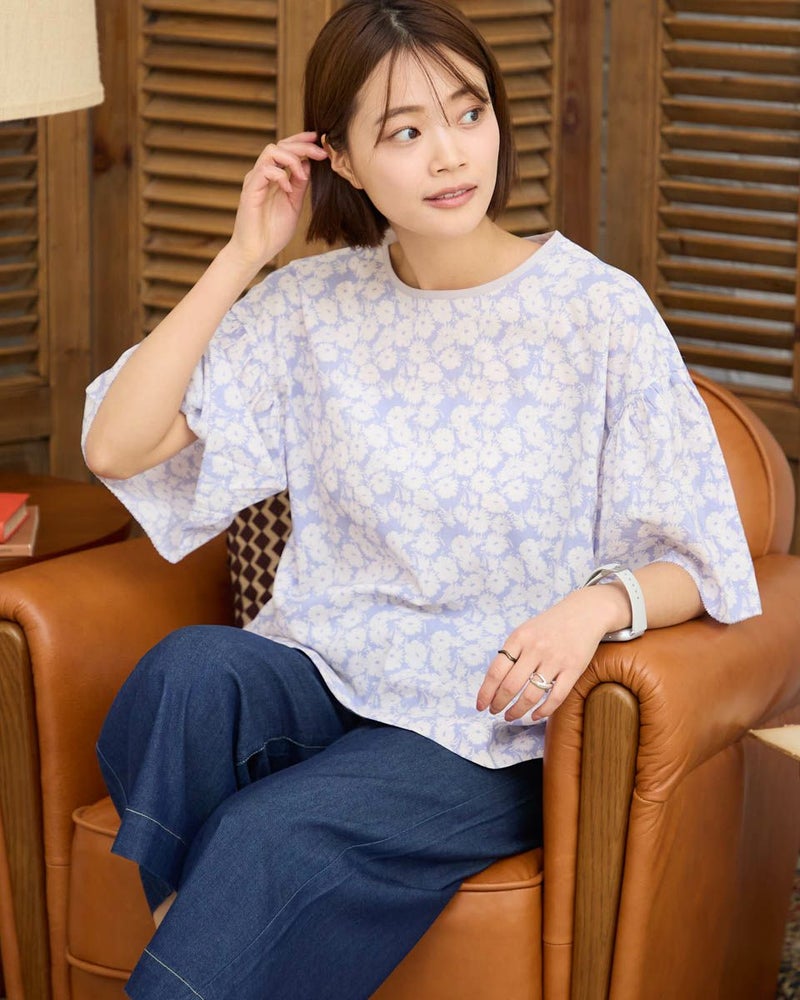 プリントブラウス