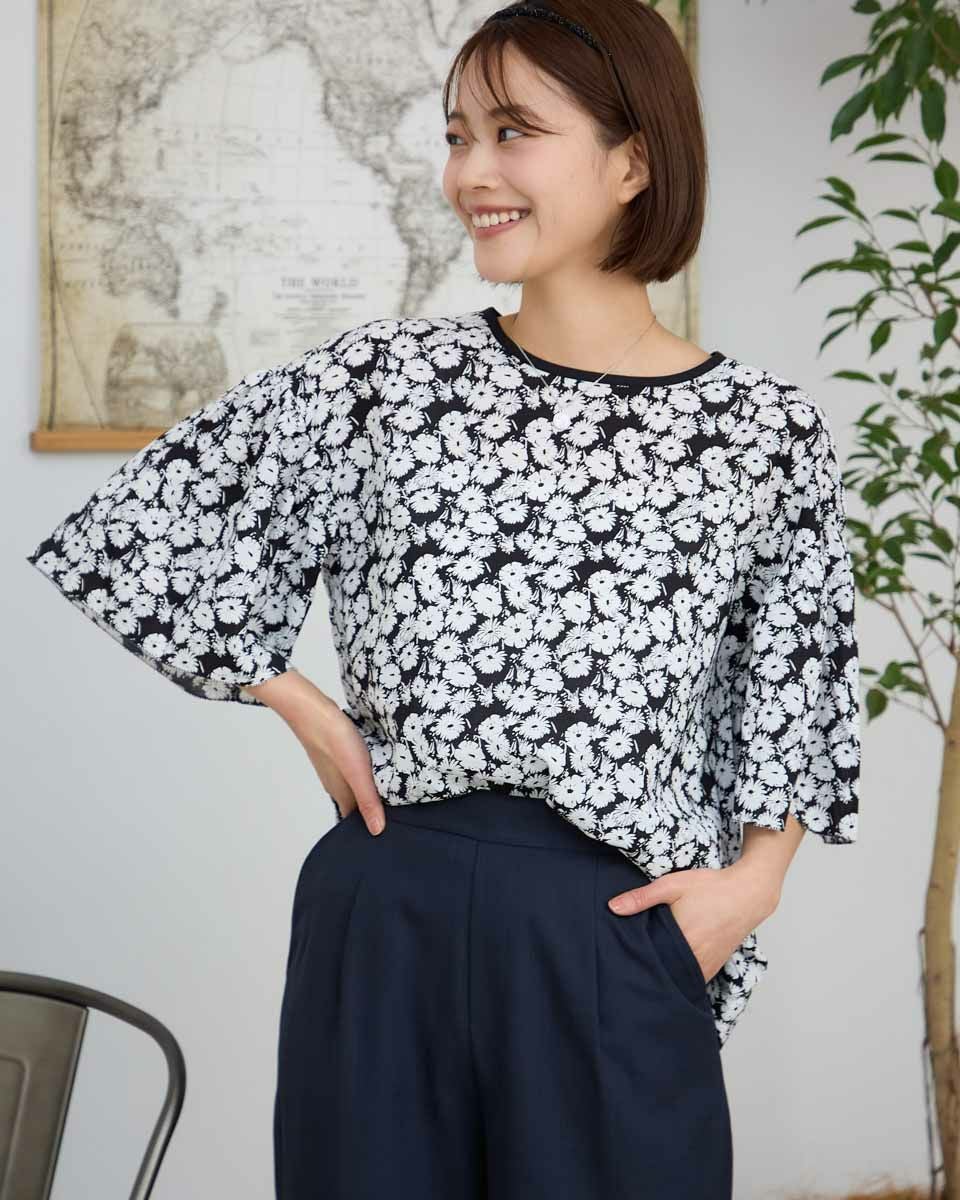 プリントブラウス