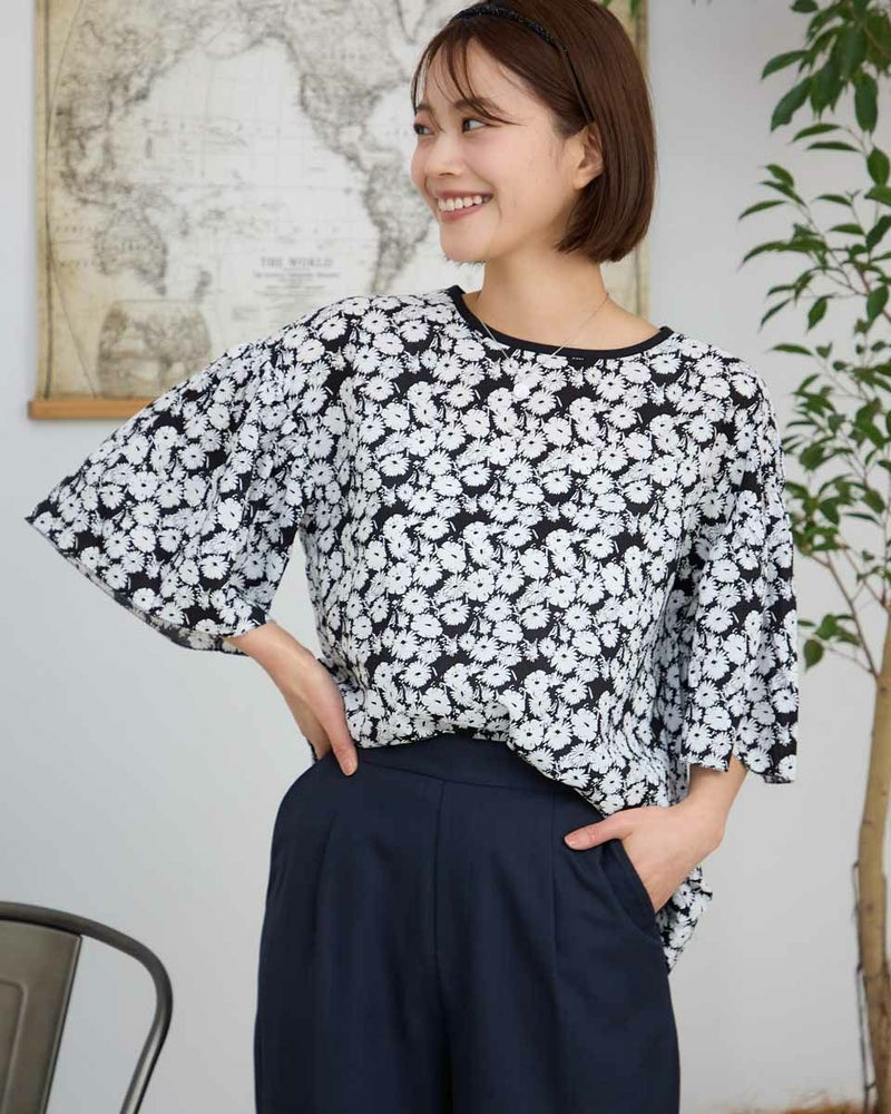 プリントブラウス