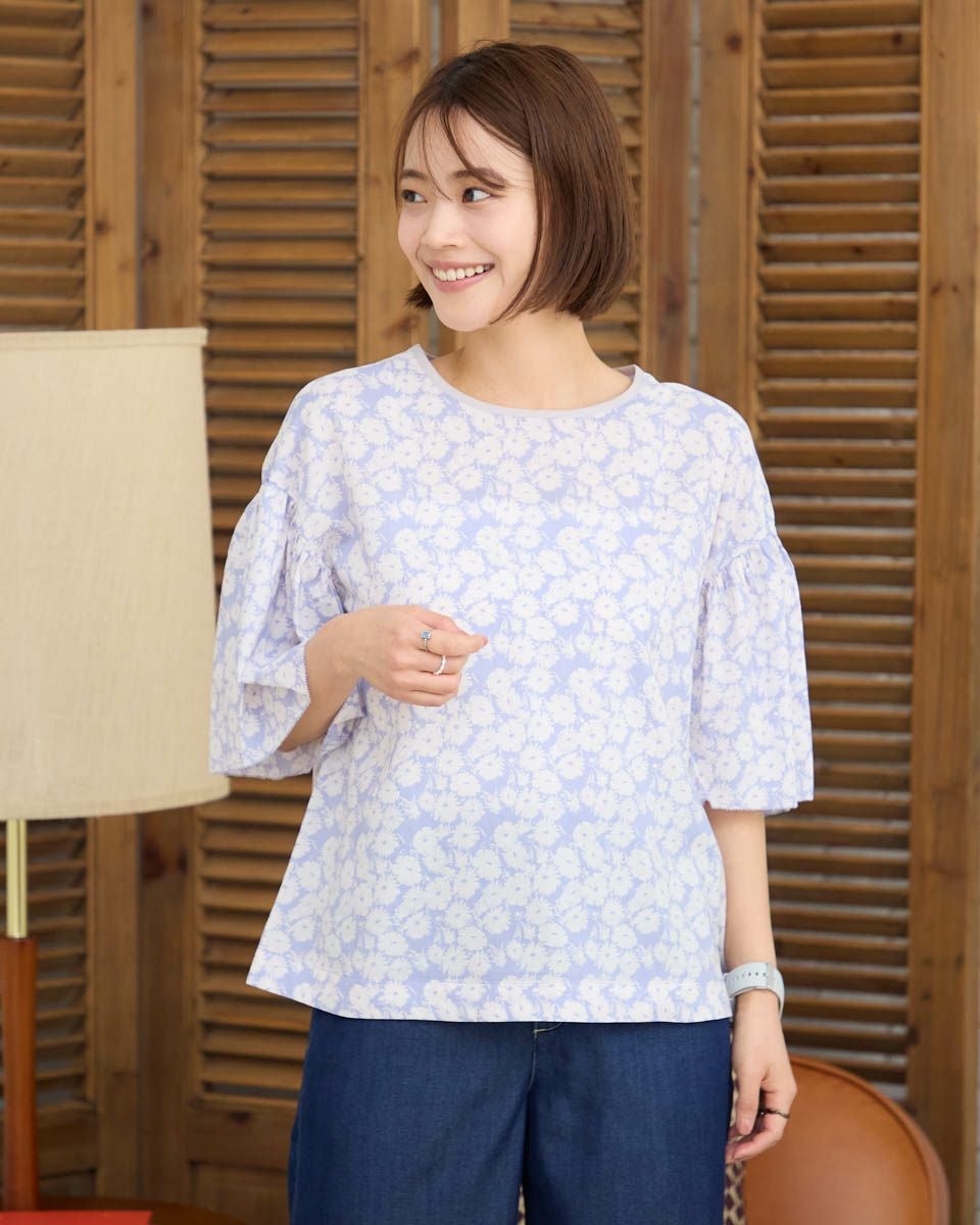 プリントブラウス