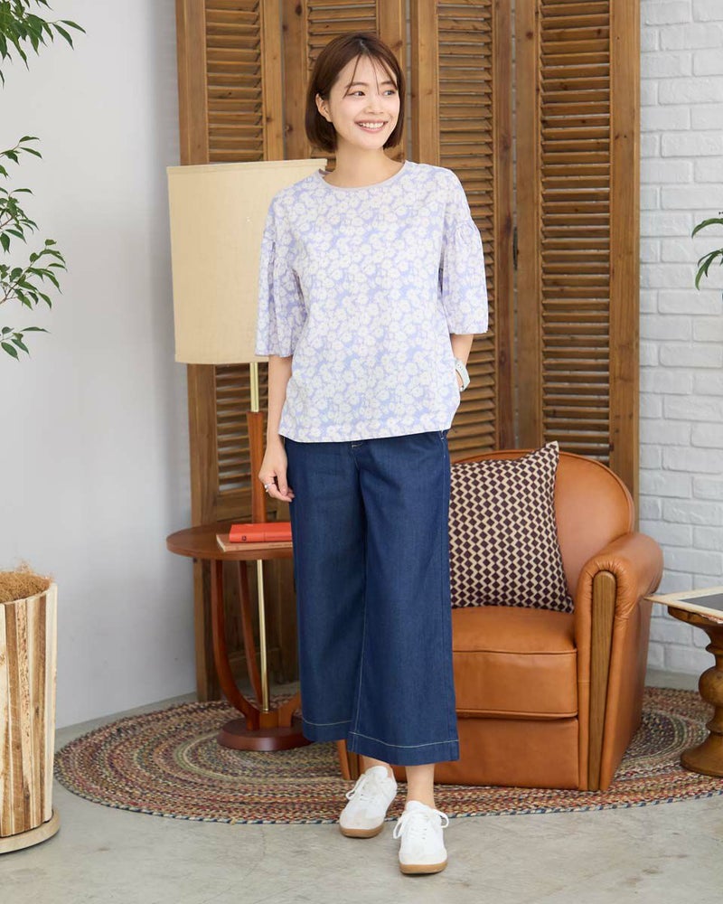 プリントブラウス