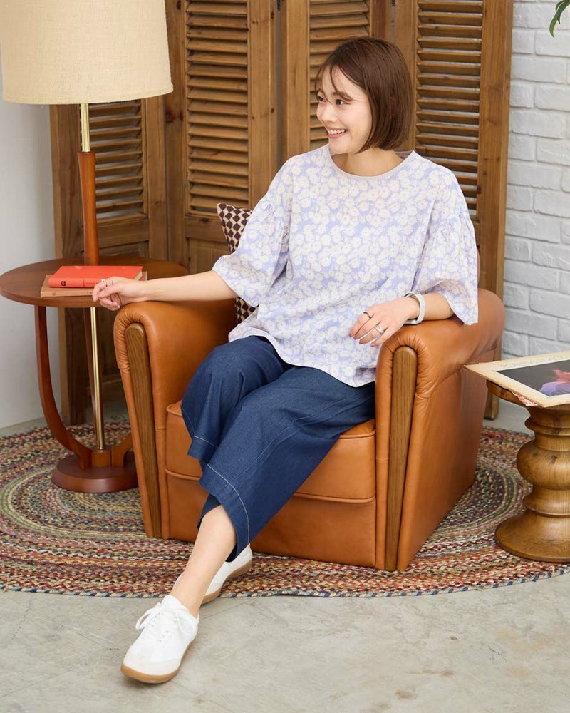 プリントブラウス