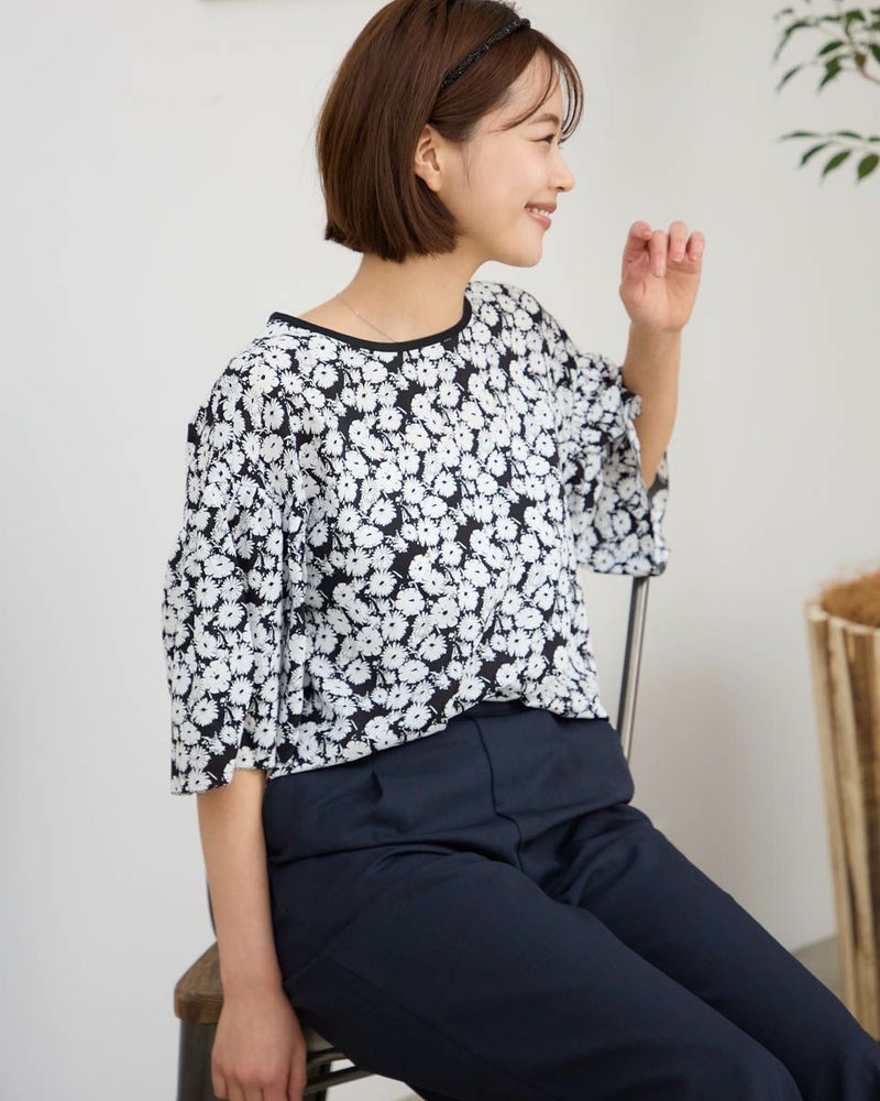 プリントブラウス