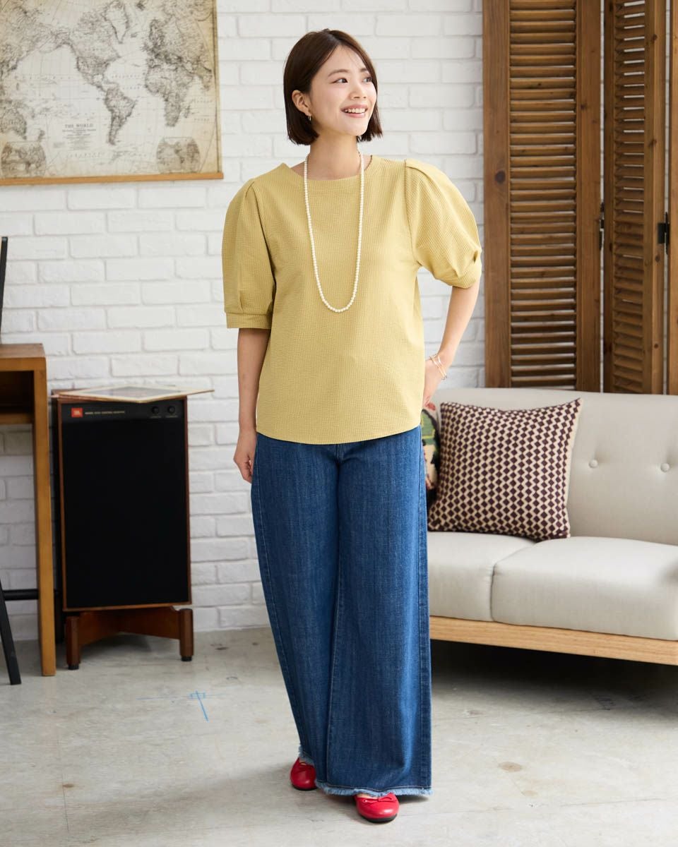 ボートネックプルオーバー