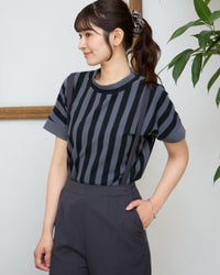 ストライプフレンチプルオーバー