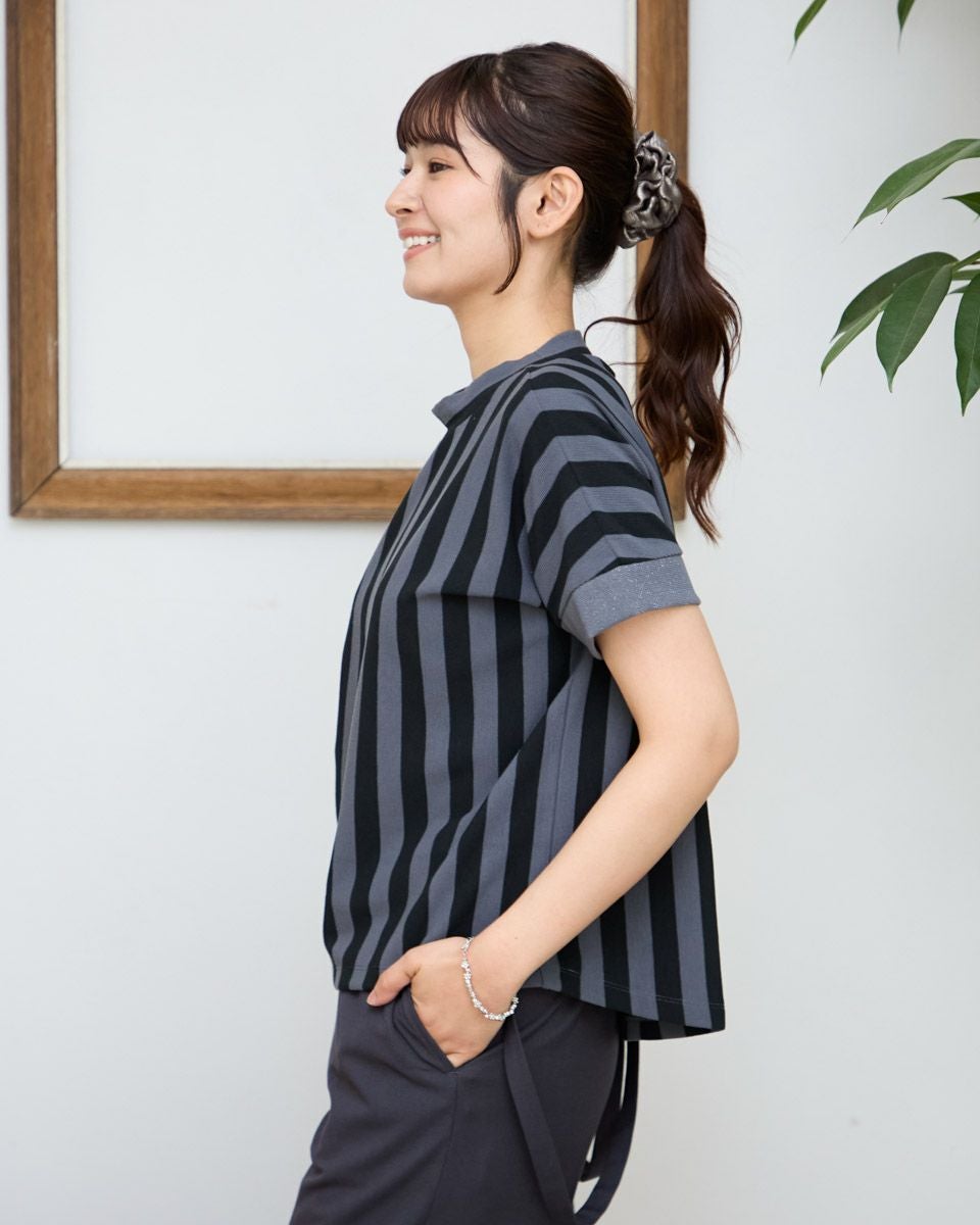 ストライプフレンチプルオーバー