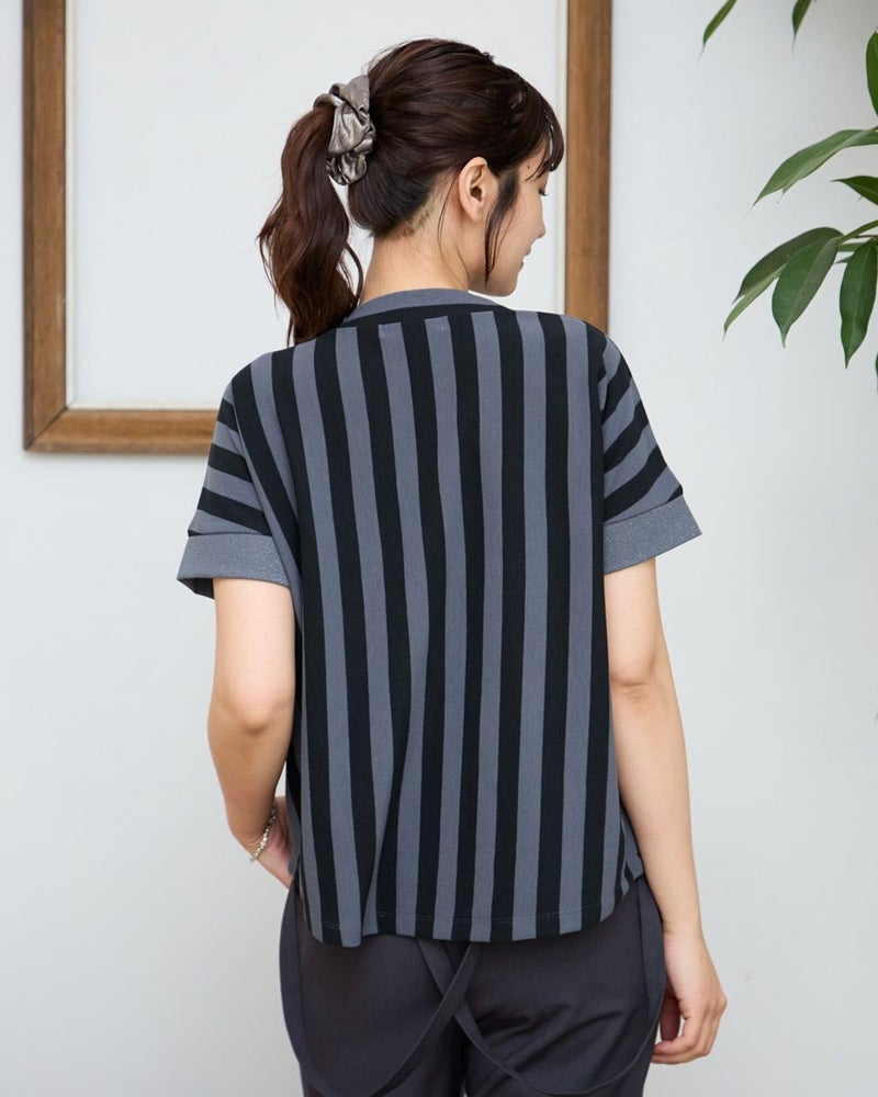 ストライプフレンチプルオーバー