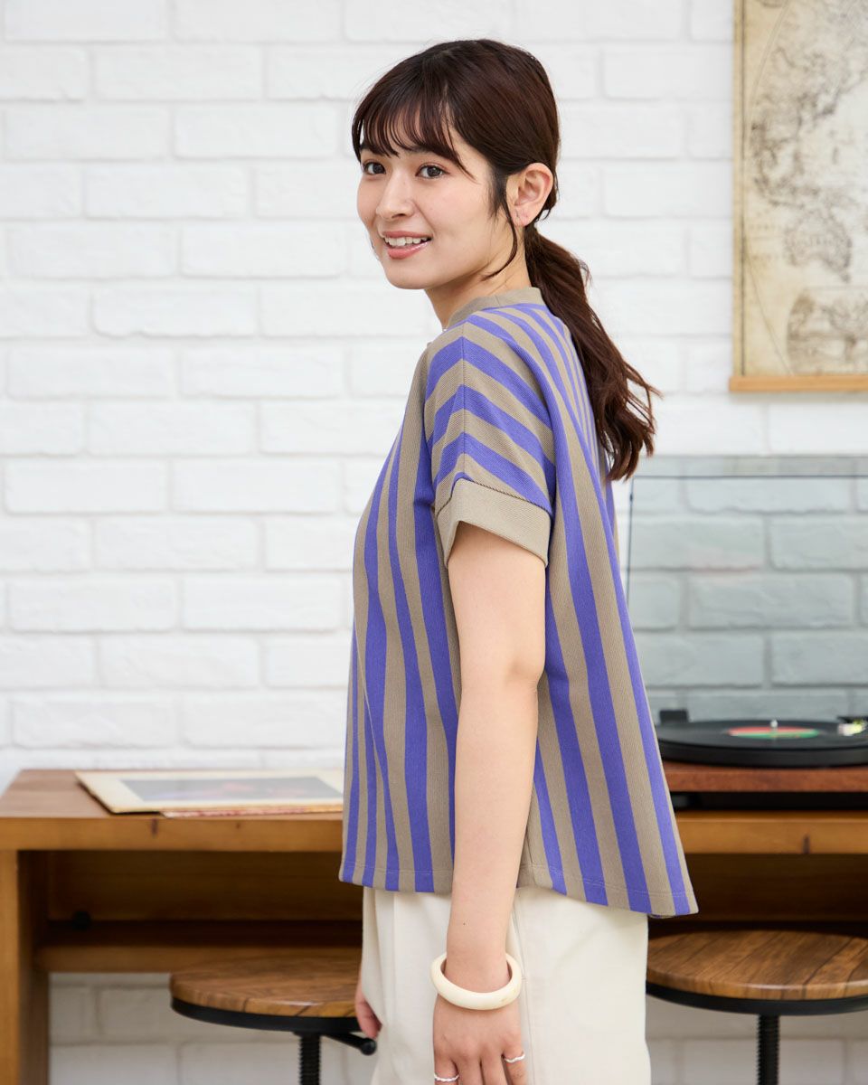 ストライプフレンチプルオーバー