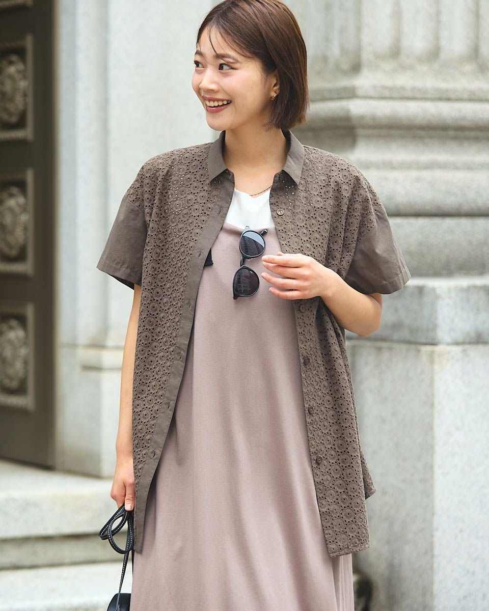 レースコンビシャツ