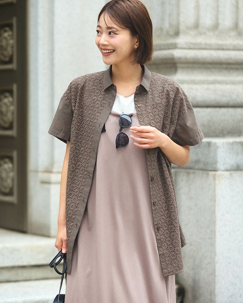 レースコンビシャツ