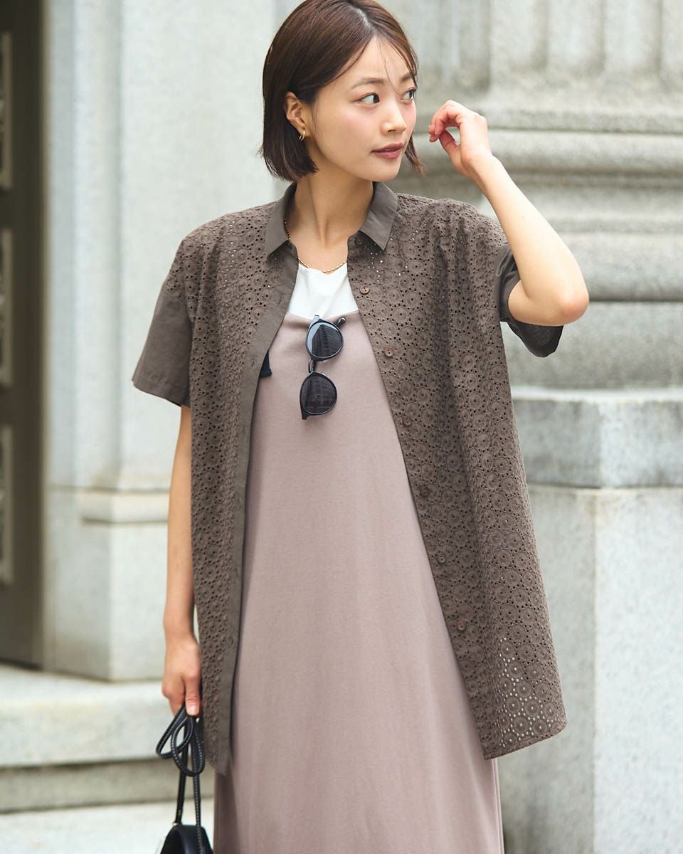 レースコンビシャツ