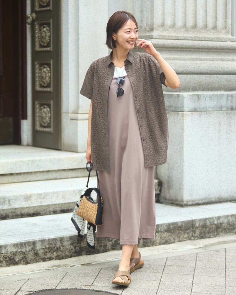 レースコンビシャツ