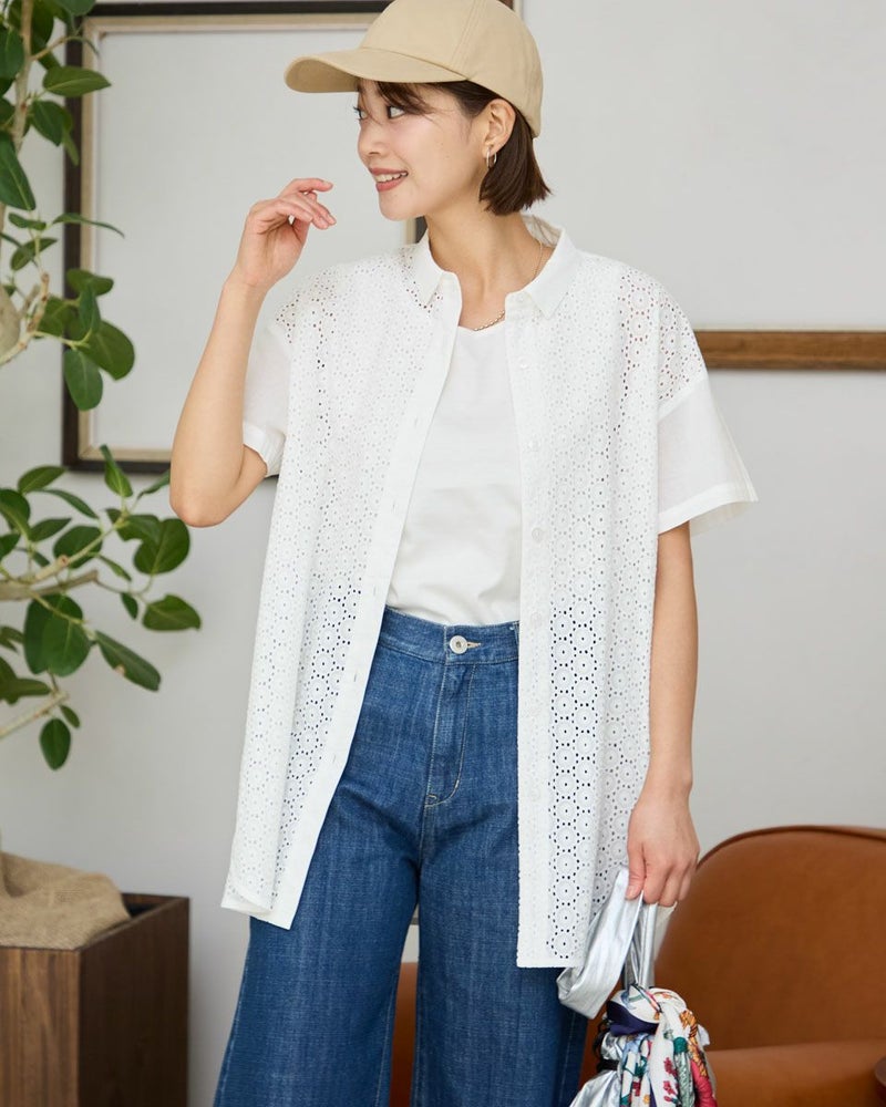 レースコンビシャツ