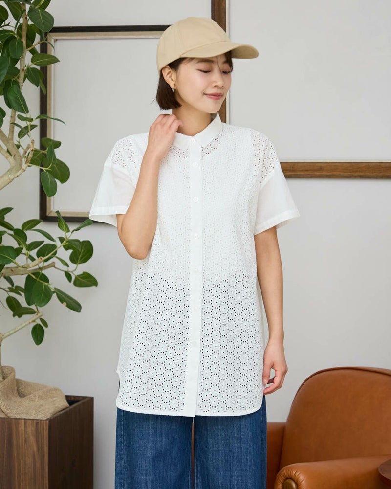 レースコンビシャツ