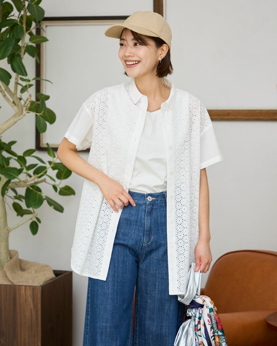 レースコンビシャツ