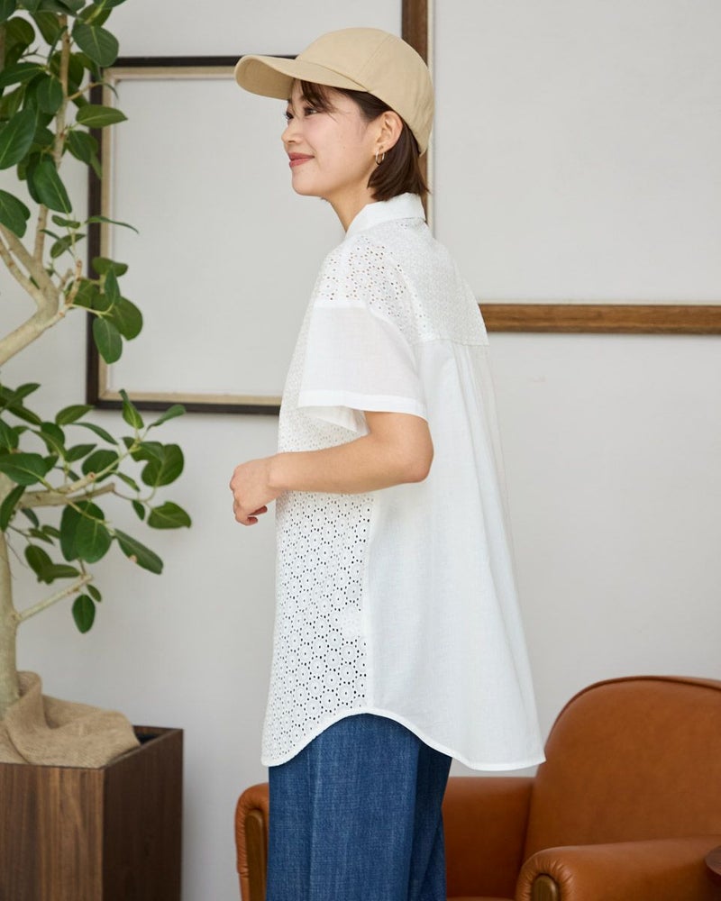 レースコンビシャツ