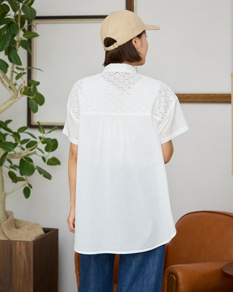 レースコンビシャツ