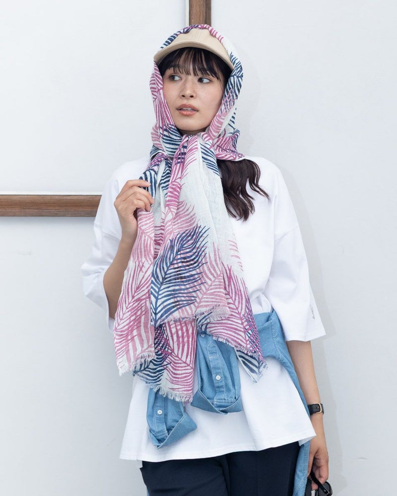 椰子柄ストール