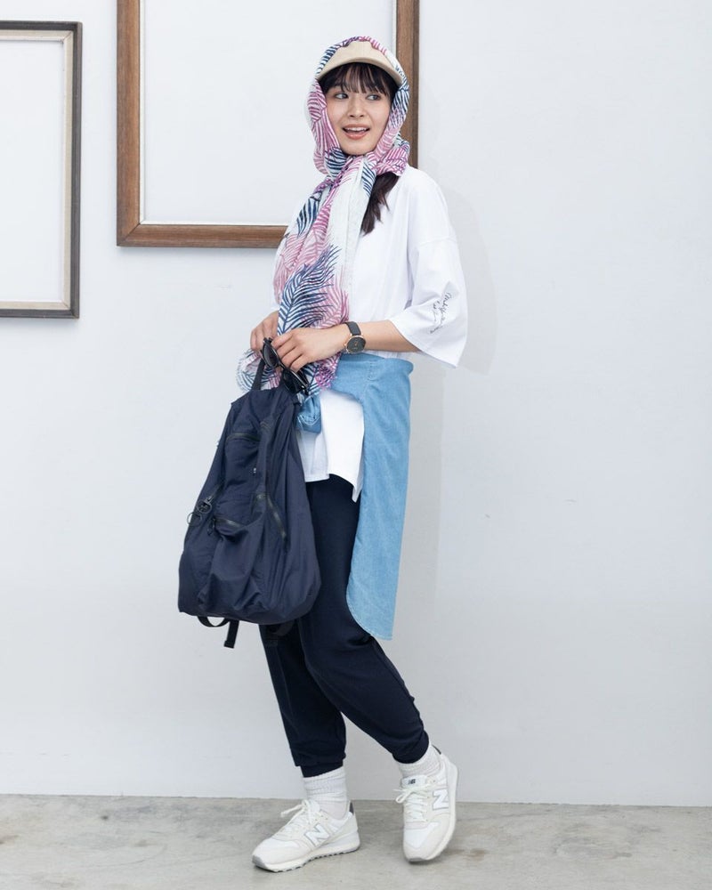 椰子柄ストール