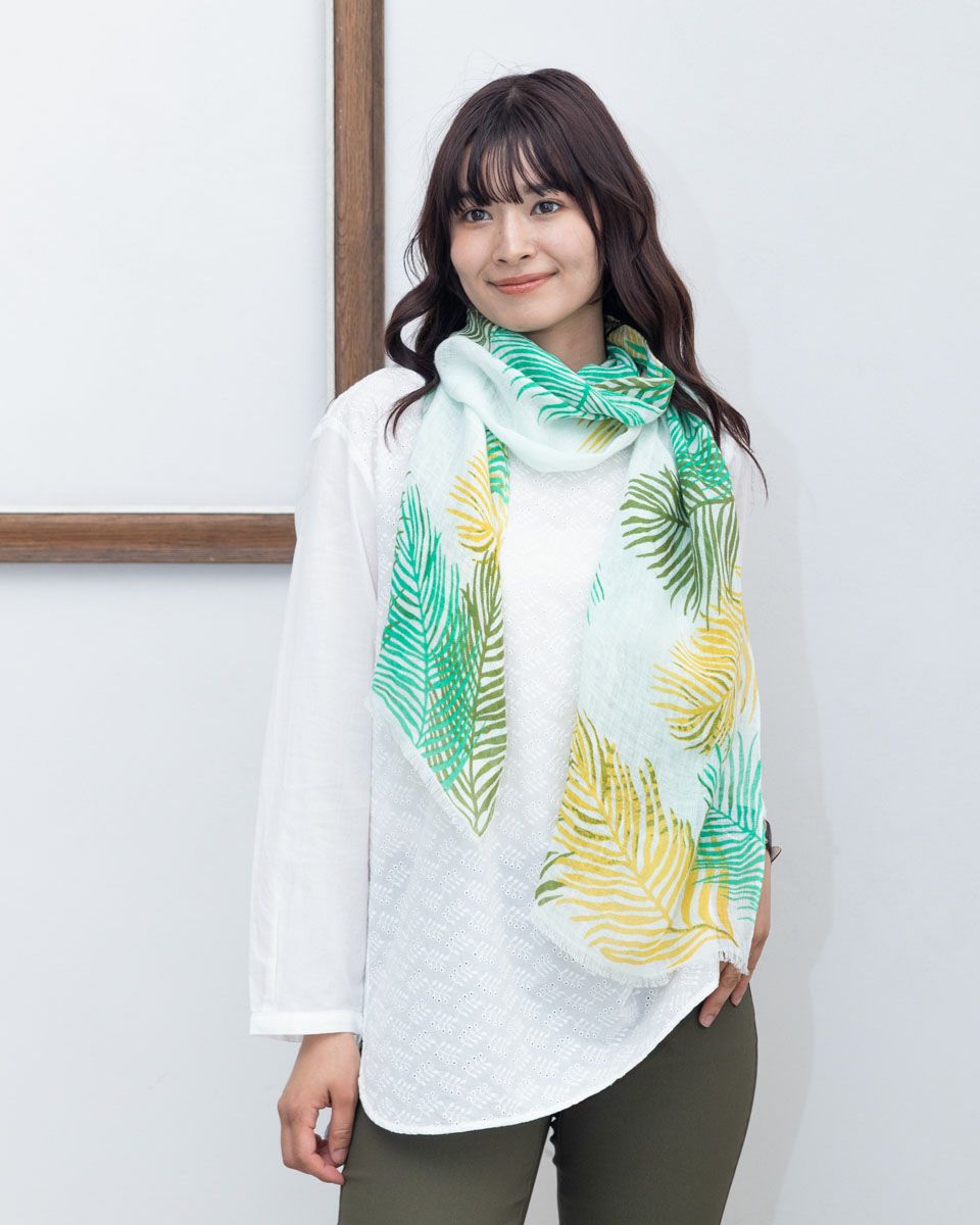 椰子柄ストール