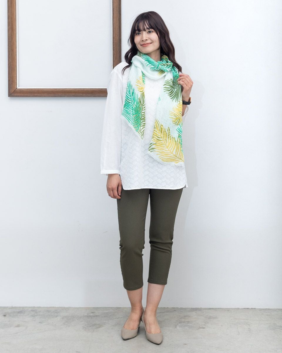 椰子柄ストール