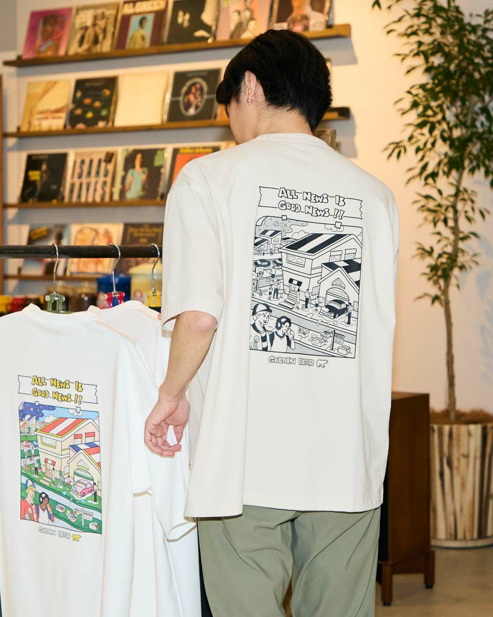 Golden BearバックプリントTシャツ / YUTAKA NOJIMA コラボレーション