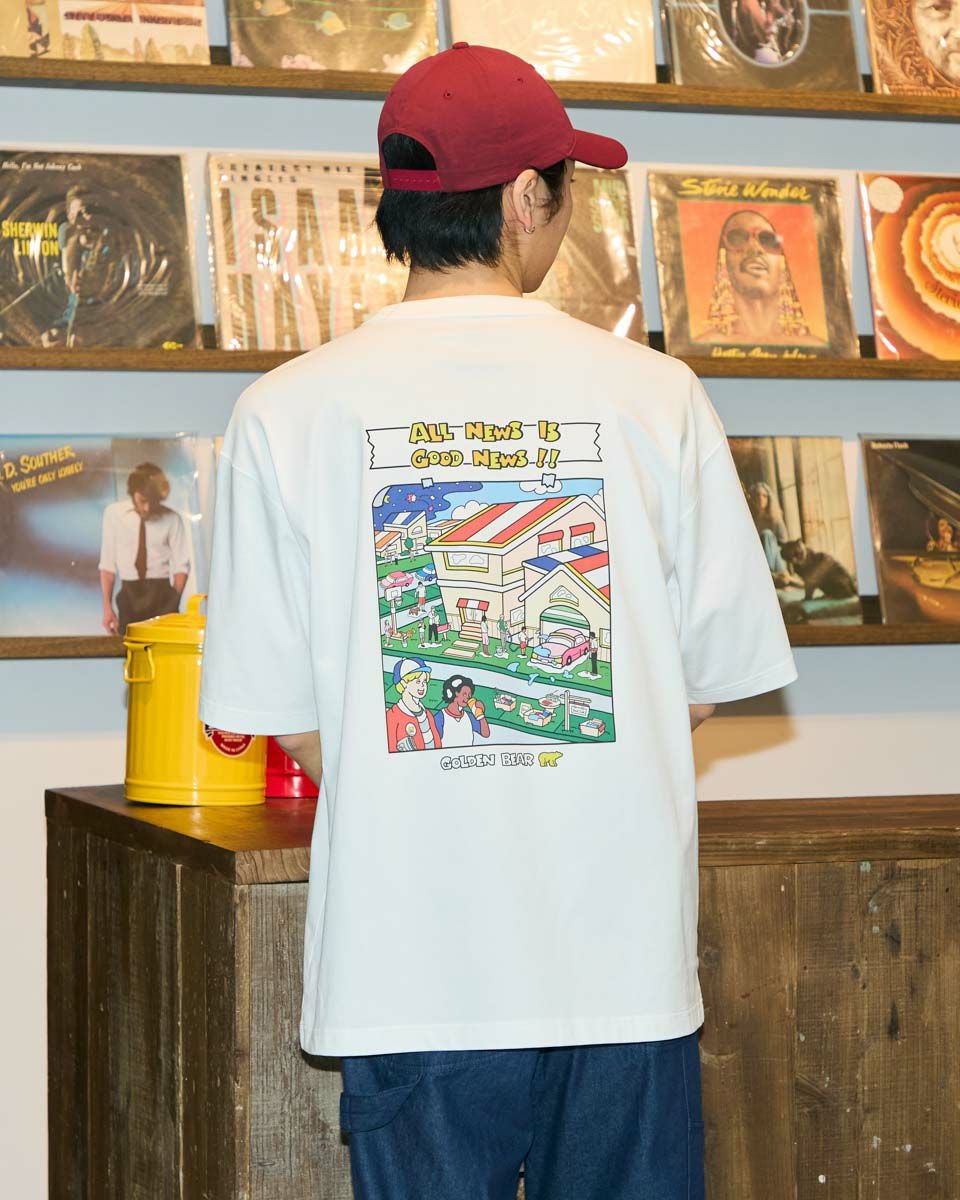 Golden BearバックプリントTシャツ / YUTAKA NOJIMA コラボレーション
