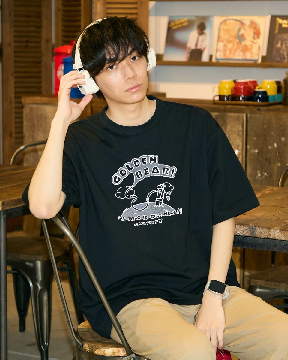 Golden BearホースロゴプリントTシャツ / YUTAKA NOJIMA