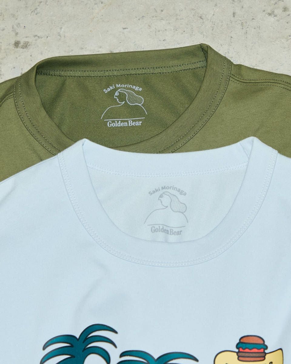 Golden BearカープリントTシャツ / Saki Morinaga コラボレーション