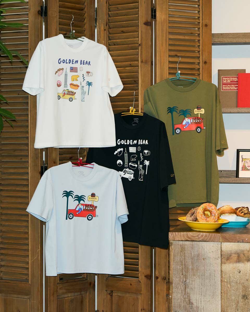 Golden BearカープリントTシャツ / Saki Morinaga コラボレーション