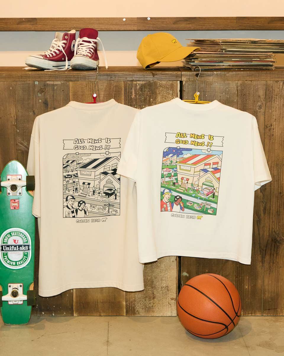 Golden BearバックプリントTシャツ / YUTAKA NOJIMA コラボレーション