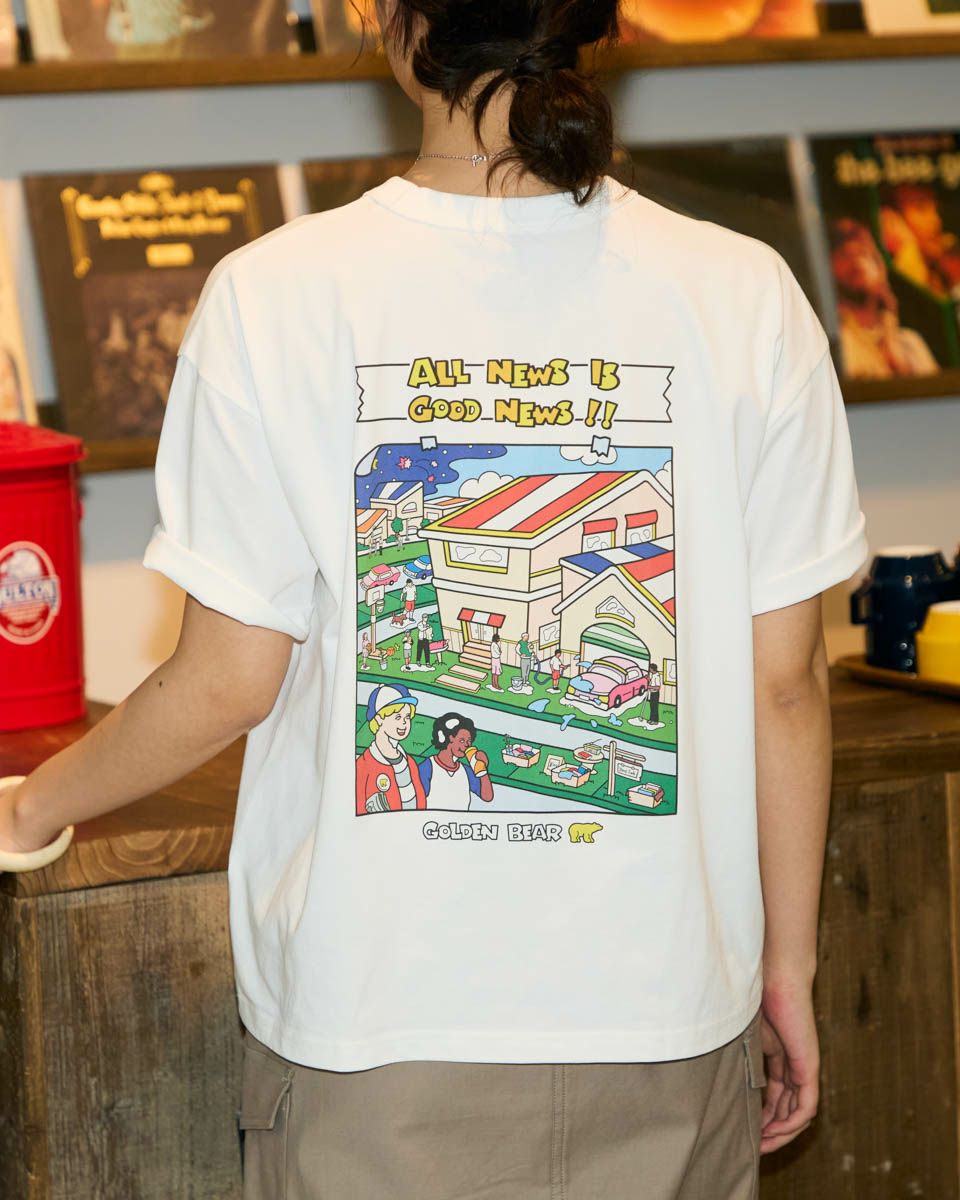 Golden BearバックプリントTシャツ / YUTAKA NOJIMA コラボレーション