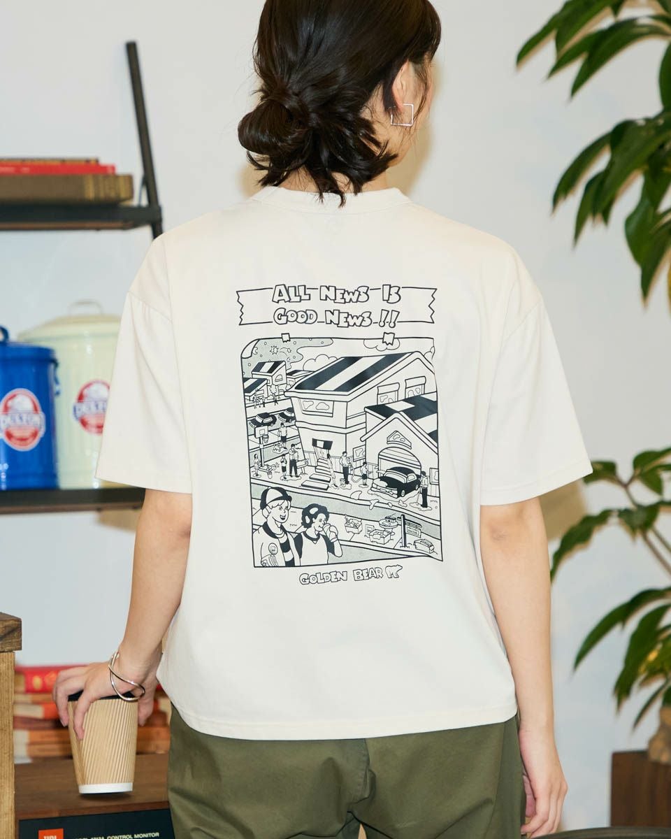 Golden BearバックプリントTシャツ / YUTAKA NOJIMA コラボレーション