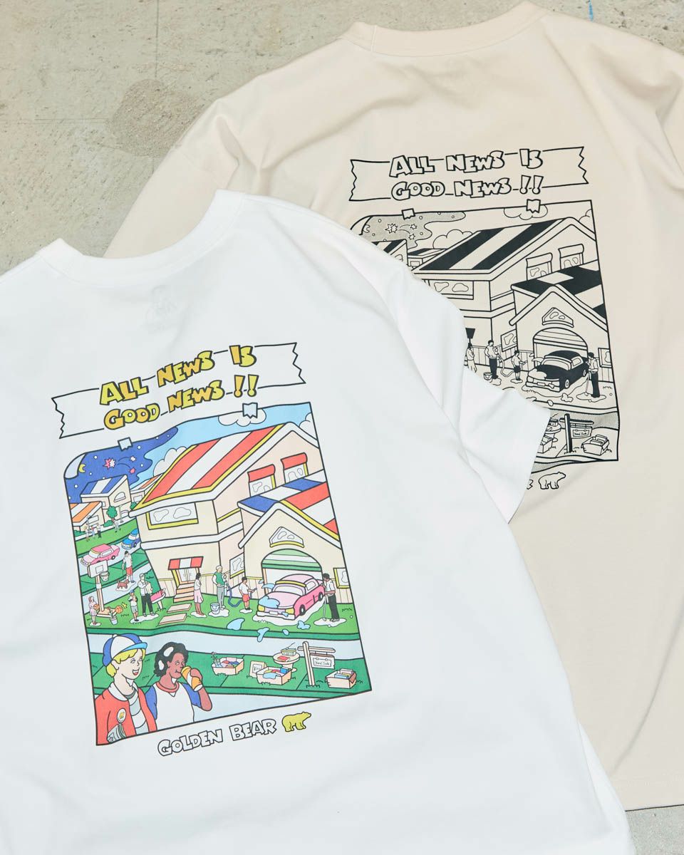 Golden BearバックプリントTシャツ / YUTAKA NOJIMA コラボレーション