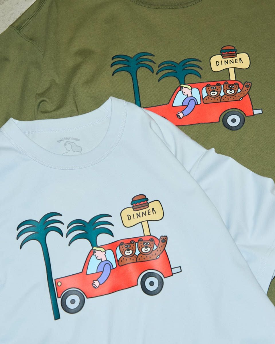 Golden BearカープリントTシャツ / Saki Morinaga コラボレーション