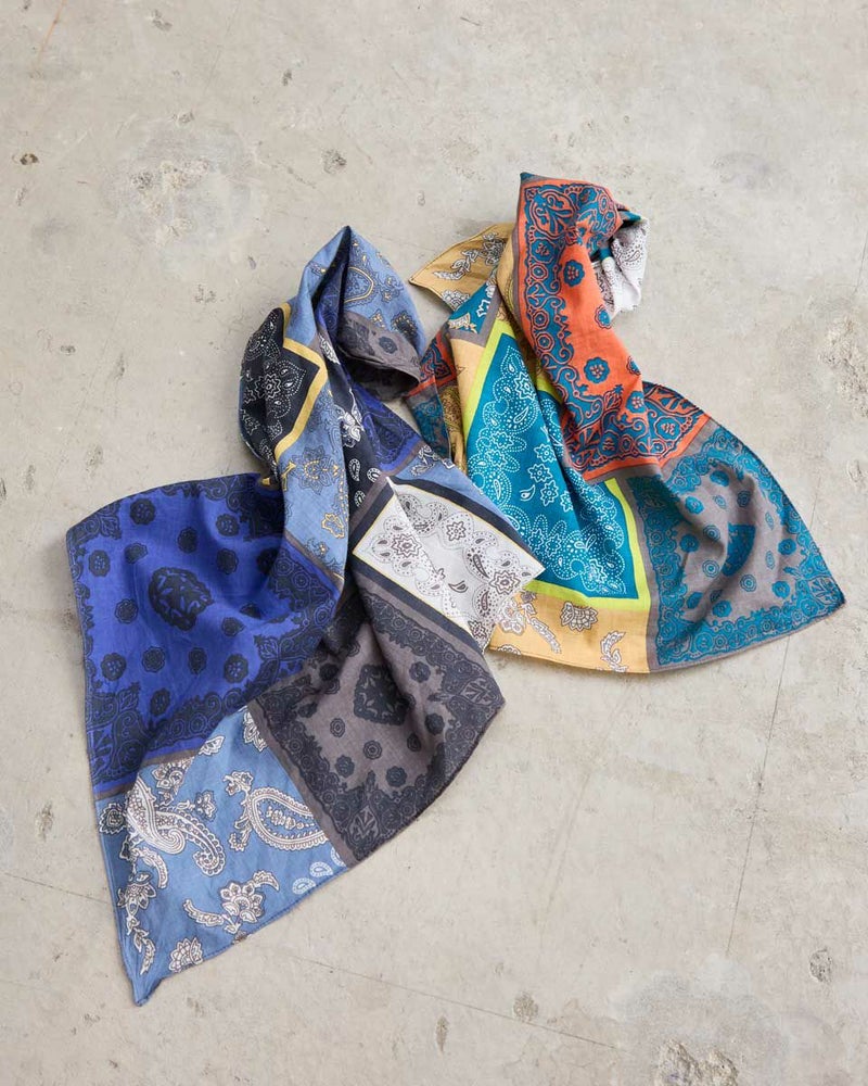 パッチワーク柄バンダナ