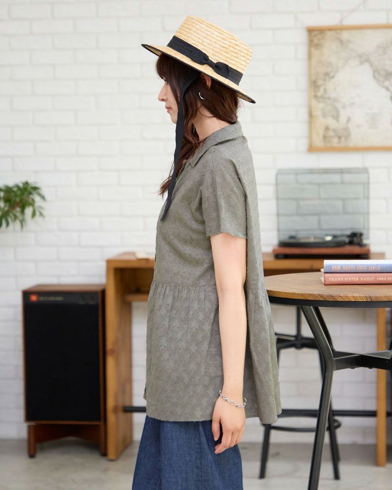 カットジャカードシャツ