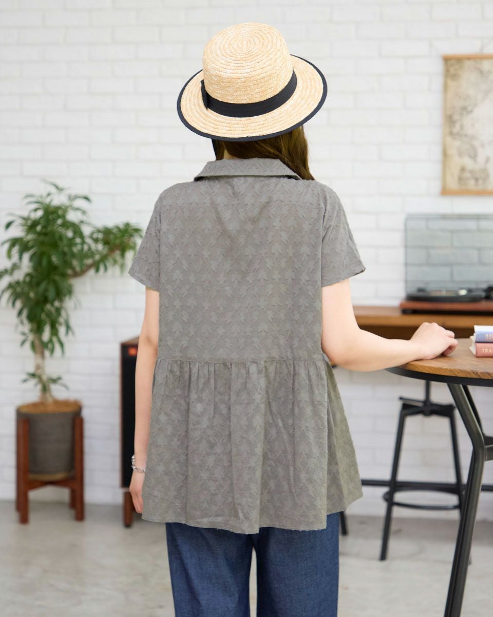 カットジャカードシャツ