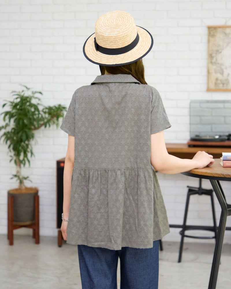 カットジャカードシャツ