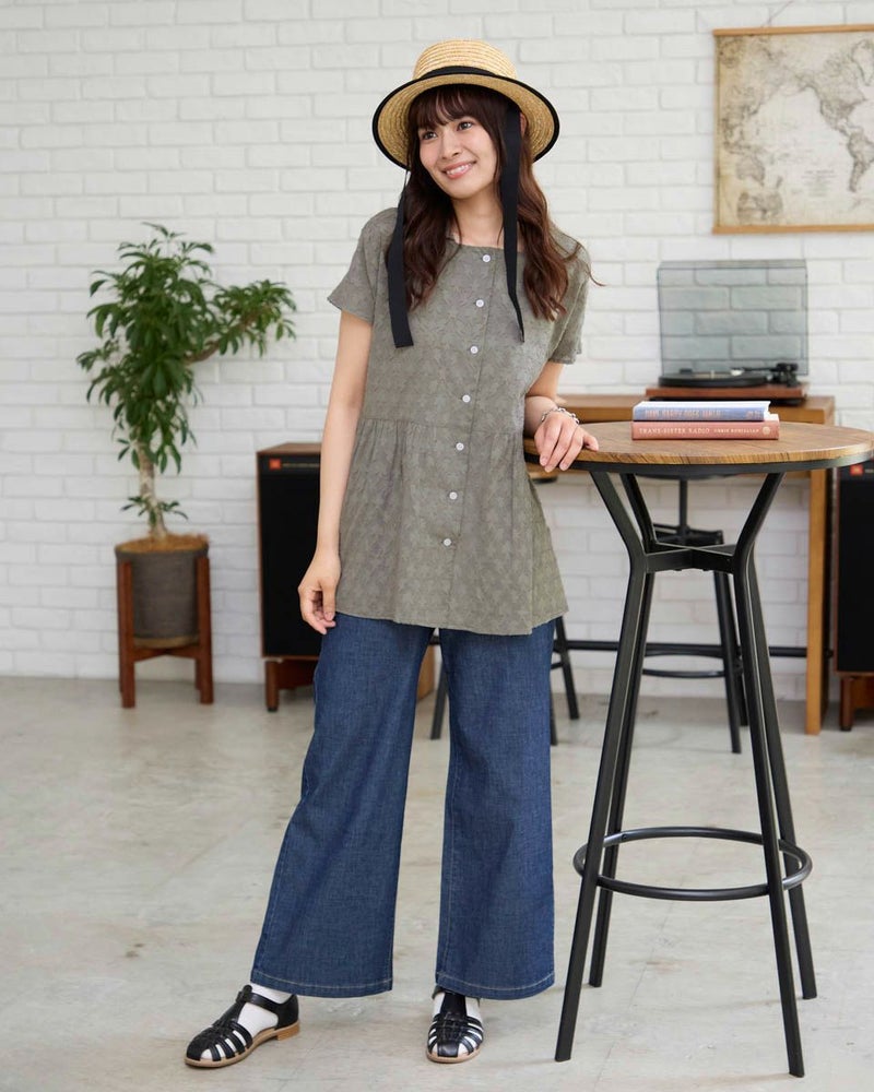 カットジャカードシャツ