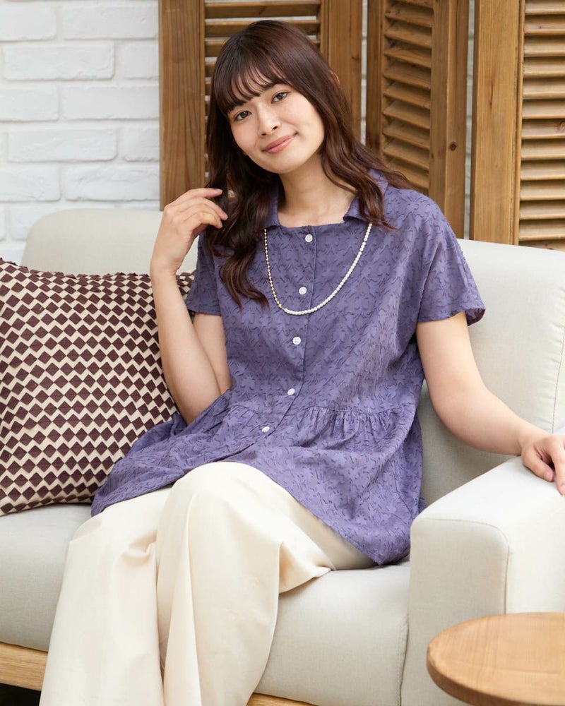 カットジャカードシャツ