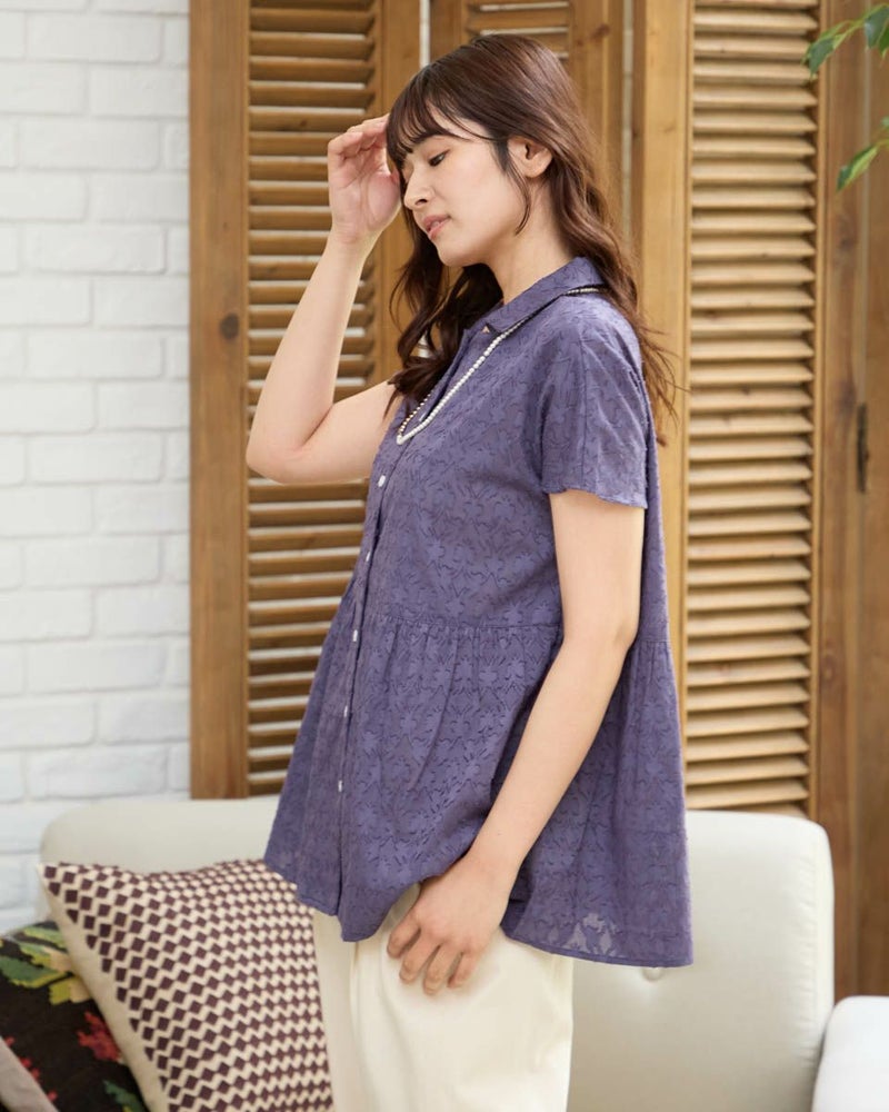 カットジャカードシャツ