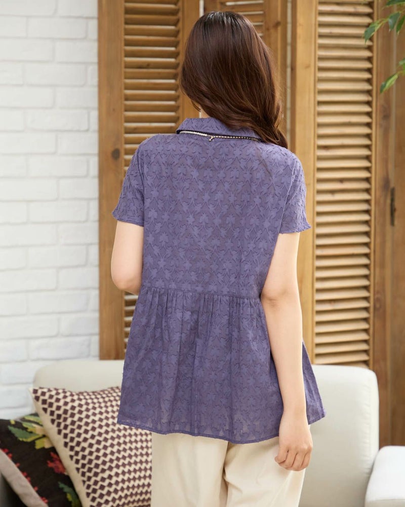 カットジャカードシャツ