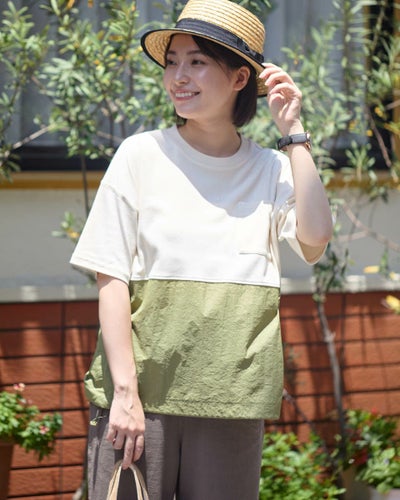布帛切り替えＴシャツ