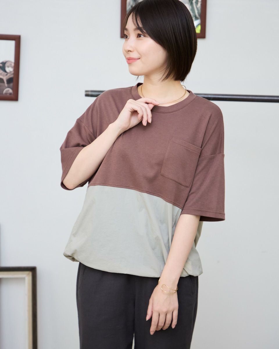布帛切り替えＴシャツ