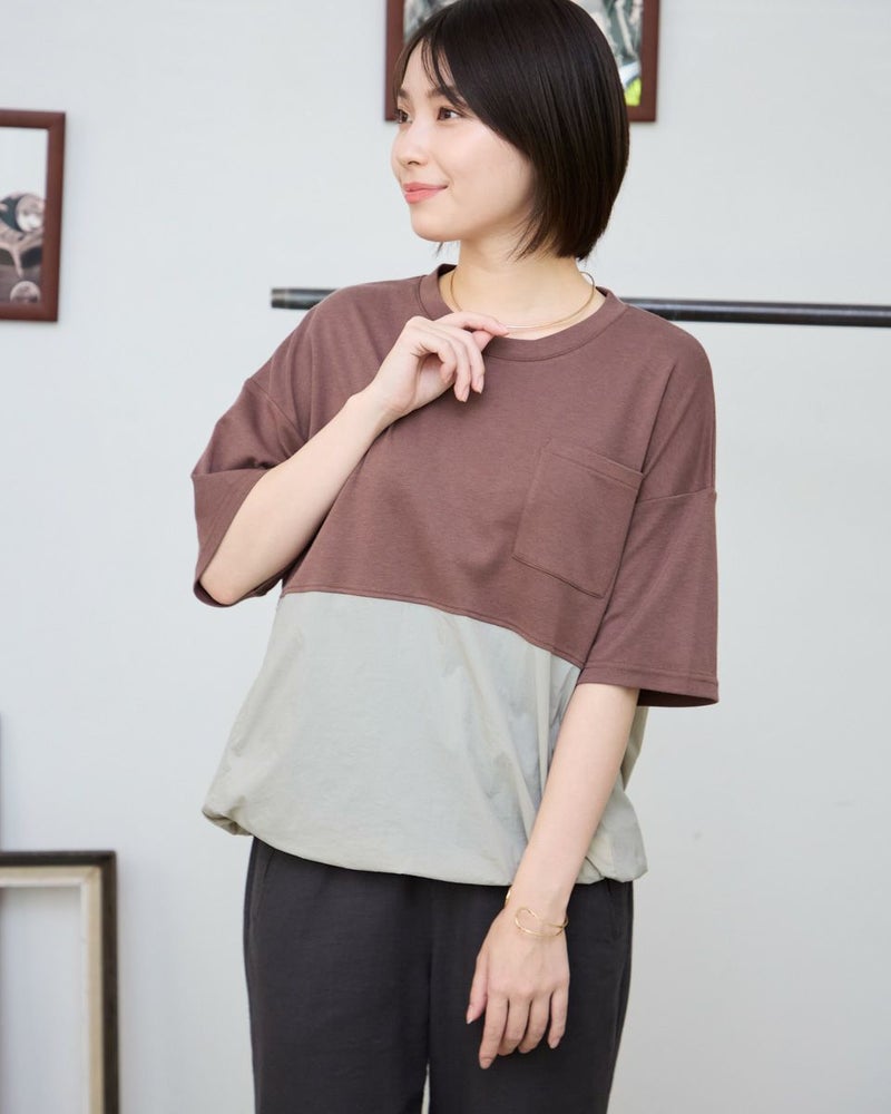 布帛切り替えＴシャツ